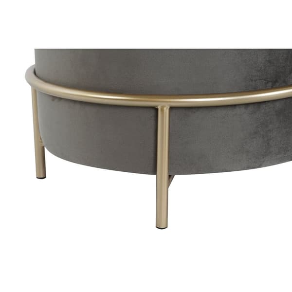 Fotstøtte DKD Home Decor Brun Grå Gyllen Metall 48 x 48 x 46 cm