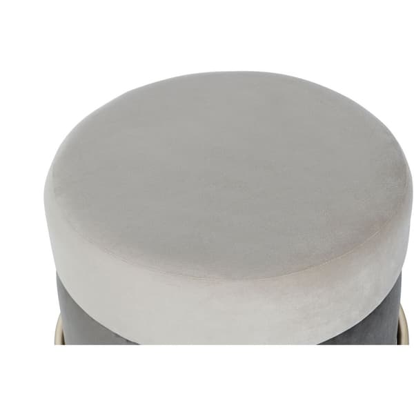 Fotstøtte DKD Home Decor Brun Grå Gyllen Metall 48 x 48 x 46 cm