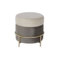 Miniatyrbilde 1 av 4: Fotstøtte DKD Home Decor Brun Grå Gyllen Metall 48 x 48 x 46 cm
