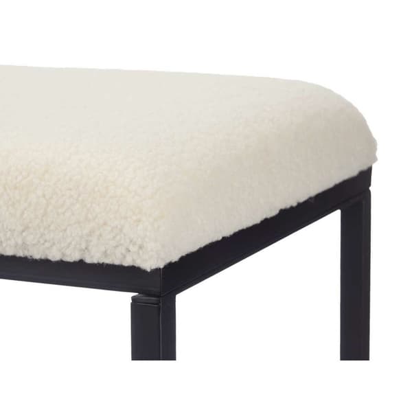 Benk Gift Decor TR23063-1 Hvit Metall Klut 81 x 42 x 38 cm