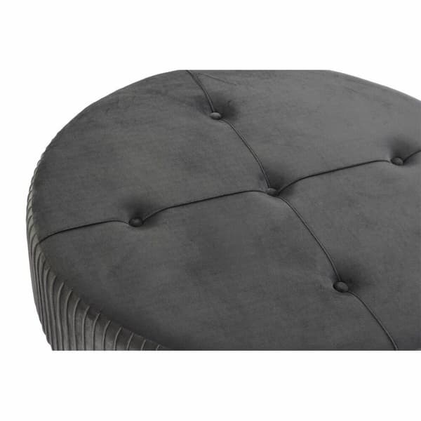 Jalkatuki DKD Home Decor 80 x 80 x 38 cm Scandi Harmaa Puu Sametti Tumman harmaa Velvet