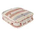Pikkukuva 1 / 3: Pehmustettu istuin DKD Home Decor Valkoinen Oranssi Raidat Boho 60 x 60 x 25 cm (2 osaa)