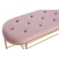 Pikkukuva 4 / 4: Jakkara DKD Home Decor 100 x 35 x 40 cm Pinkki Kullattu Metalli