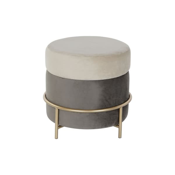 Jalkatuki DKD Home Decor Ruskea Harmaa Kullattu Metalli 48 x 48 x 46 cm