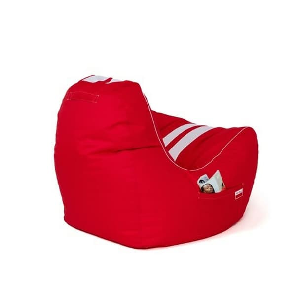 Puff GO GIFT Vit Röd Oxford tejido antidesgarros 140 x 100 x 100 cm 140 x 100 cm