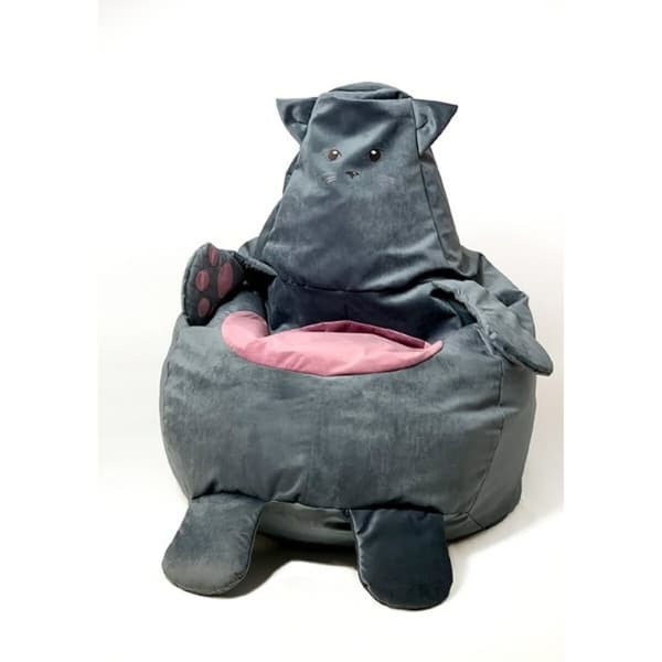 Puf GO GIFT Grå Oxford Kat 130 x 90 cm
