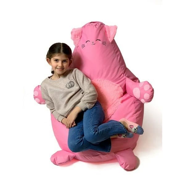 Puf GO GIFT Pink Oxford Kat 130 x 90 cm