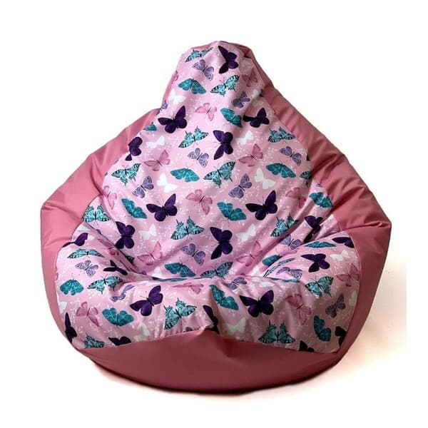 Puf GO GIFT Mørk pink 130 x 90 cm Pære