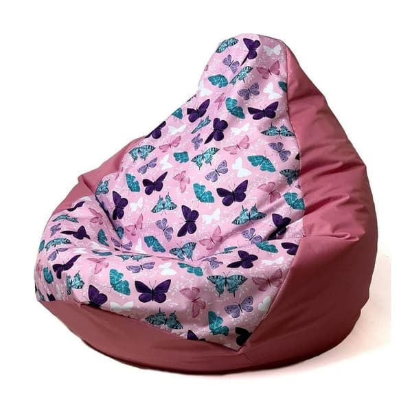 Puf GO GIFT Mørk pink 130 x 90 cm Pære