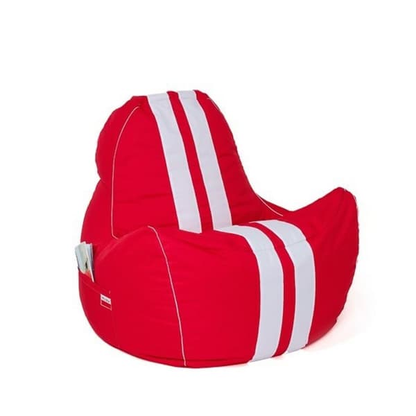 Puf GO GIFT Hvid Rød Oxford tejido antidesgarros 140 x 100 x 100 cm 140 x 100 cm