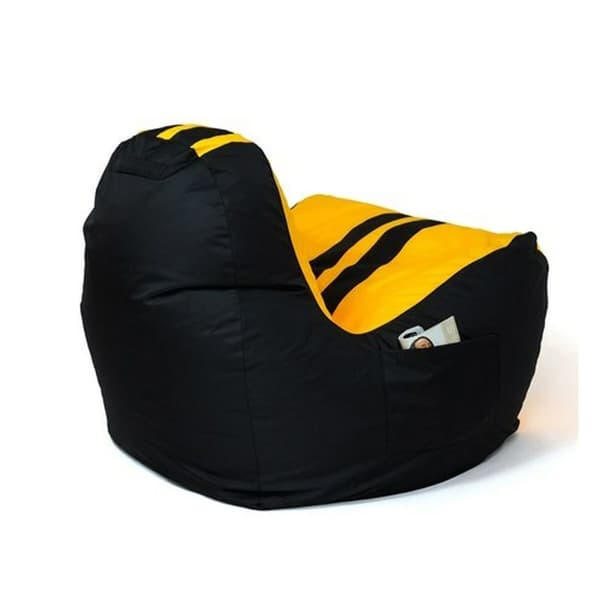 Puf GO GIFT Gul Sort Oxford tejido antidesgarros 140 x 100 x 100 cm 140 x 100 cm
