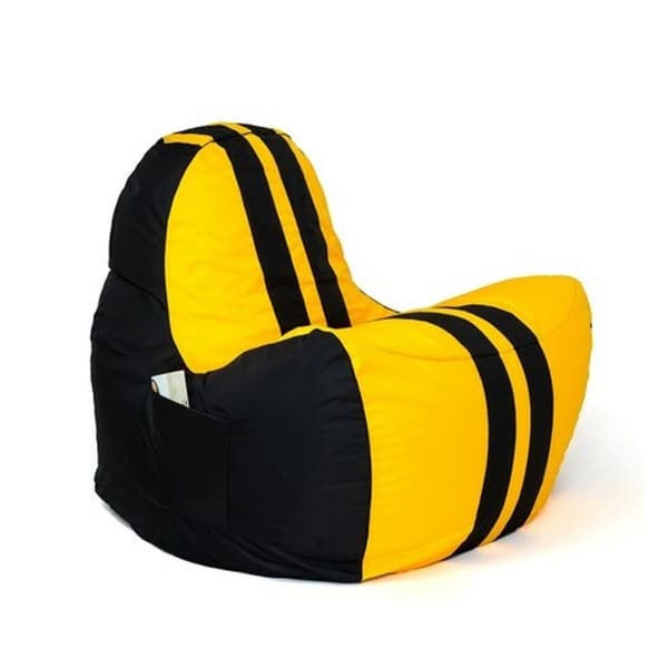 Puf GO GIFT Gul Sort Oxford tejido antidesgarros 140 x 100 x 100 cm 140 x 100 cm