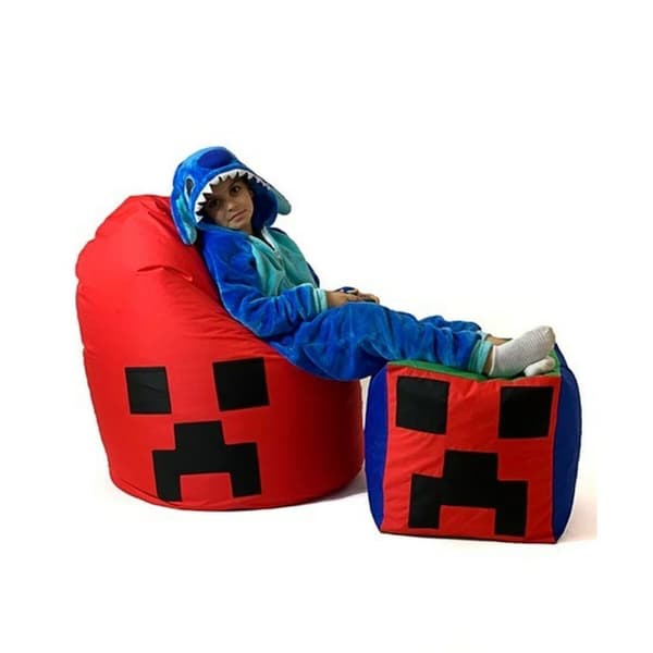 Pehmustettu istuin GO GIFT Punainen Oxford minecraft