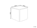 Miniatyrbilde 3 av 5: Puff Lysebrun 40 x 40 x 40 cm Fluffy Polyester Solid Mønster Firkantet Sittepuff i Stoff