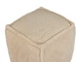 Miniatyrbilde 4 av 5: Puff Lysebrun 40 x 40 x 40 cm Fluffy Polyester Solid Mønster Firkantet Sittepuff i Stoff