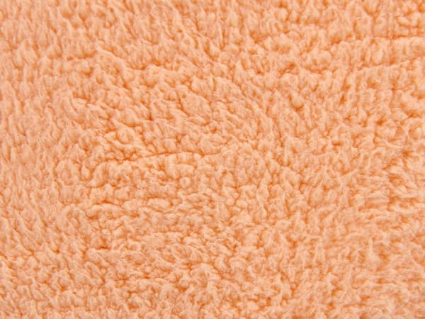 Puff Oransje 50 x 50 x 30 cm Fluffy Polyester Solid Mønster Rund Sittepuff i Stoff
