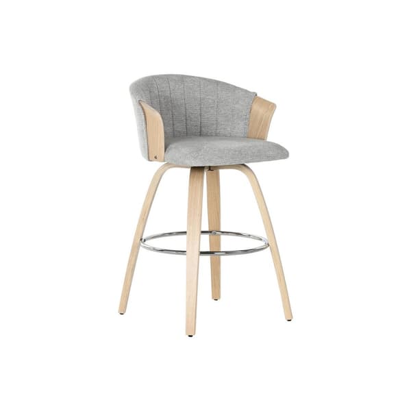 Sittpall Home ESPRIT Grå Trä 58 x 56 x 86 cm