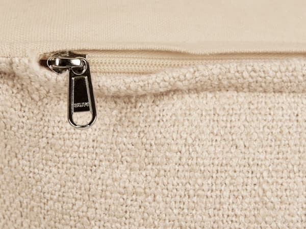 Puff Beige Bomull EPS Bollar Fyrkantig Fotpall 50 x 50 cm Vardagsrum Sovrum Hemtillbehör