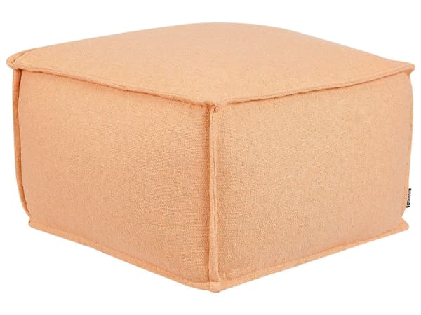 Puff Orange Bomull EPS Bollar Fyrkantig Fotpall 50 x 50 cm Vardagsrum Sovrum Hemtillbehör