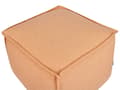 Miniatyrbilde 4 av 7: Puff Oransje Bomull EPS-kuler 50 x 50 x 30 cm Firkantet form Ensfarget Moderne design Fotskammel Boligtilbehør