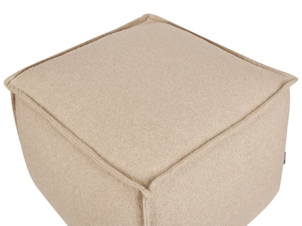 Puff Beige Bomull EPS-kuler 50 x 50 x 30 cm Firkantet form Ensfarget Moderne design Fotskammel Boligtilbehør