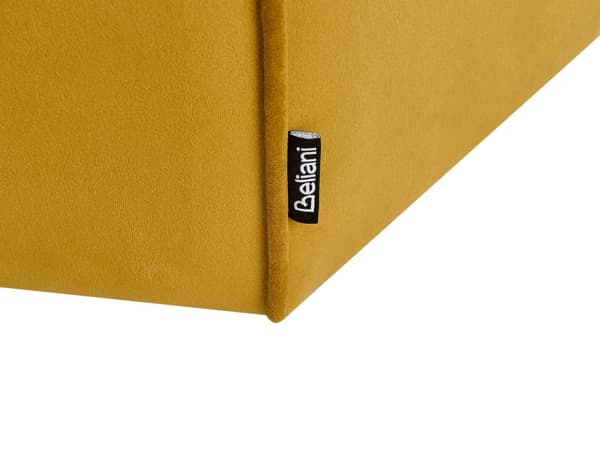 Puf Gul velour ø 45 cm Hexagonal Siddepuf i Stof Multifunktionel Fodskammel Indendørs Stue Børnepuf Design
