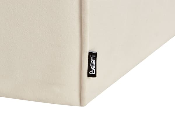 Sittpuff Ljusbeige Sammet Rund 45 x 45 x 42 cm Fotpall Accent Klädsel Modern Vardagsrum Sovrum Möbler