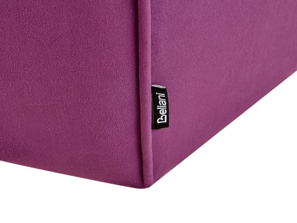 Sittpuff Lila Sammet Rund 45 x 45 x 42 cm Fotpall Accent Klädsel Modern Vardagsrum Sovrum Möbler