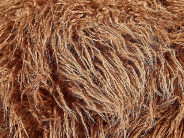 Puff Brun EPS-pärlor Fyllning Fuskpäls Fast Mönster Kvadratisk Boho Modern Tyg Fotpall