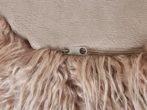 Puff Taupe Fuskepels EPS-kuler 50 x 50 x 30 cm Firkantet form Bohemsk og moderne stil Fotskammel