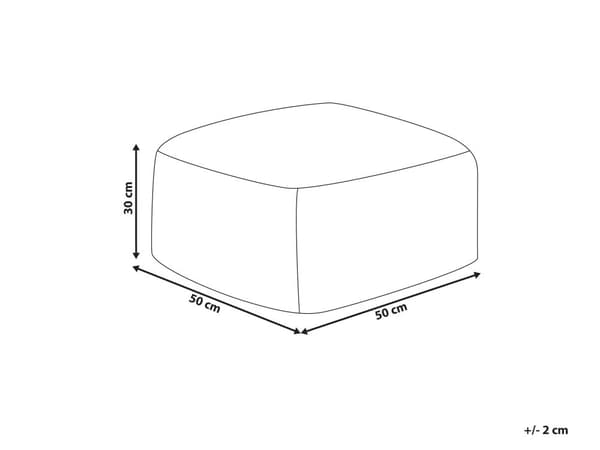 Puff Brun Fuskepels EPS-kuler 50 x 50 x 30 cm Firkantet form Bohemsk og moderne stil Fotskammel
