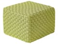 Miniatyrbilde 1 av 5: Utendørs puff Grønn Syntetisk materiale 50 x 50 cm Håndvevd Bohemsk stil Fotskammel Utemøbler Hage