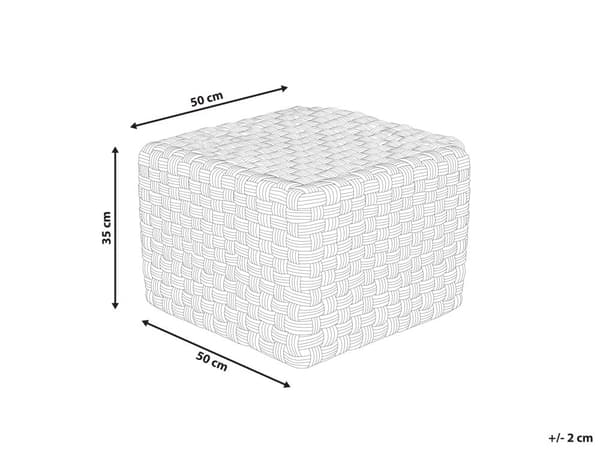 Trädgårdspuff Grön Syntetmaterial 50 x 50 cm Utomhus Puff Handvävd Boho Stil