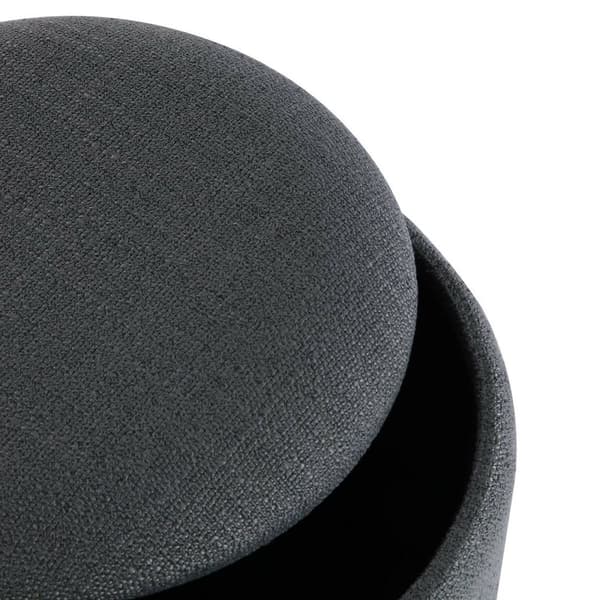 Avtagbar puff Versa Grå Bambu Trä MDF 36 x 44 x 36 cm (2 Delar)