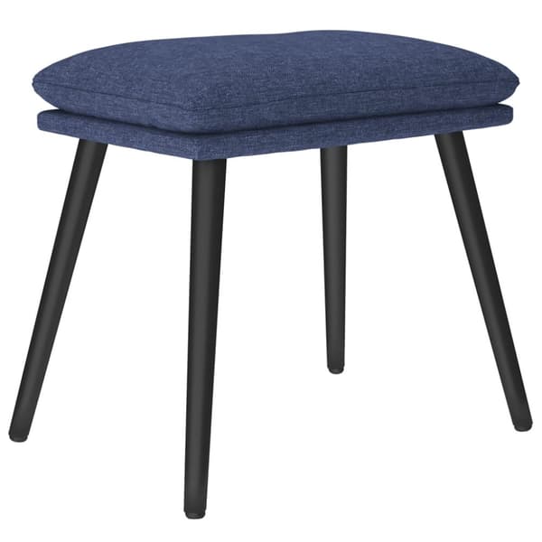 Fotpall blå 45x29,5x35 cm tyg