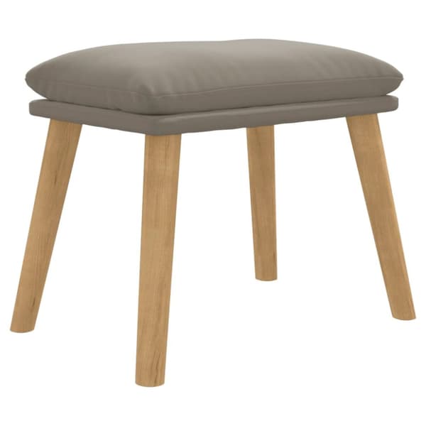 Fotpall ljusgrå 45x29,5x35 cm sammet
