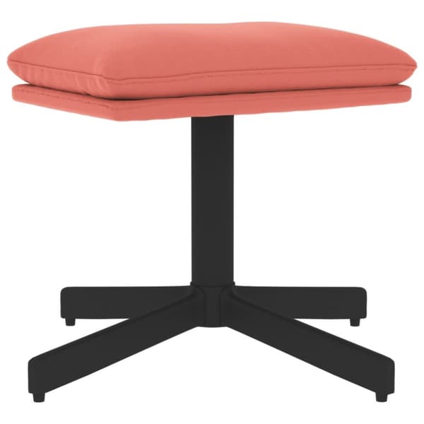 Fotpall rosa 60x60x36 cm sammet