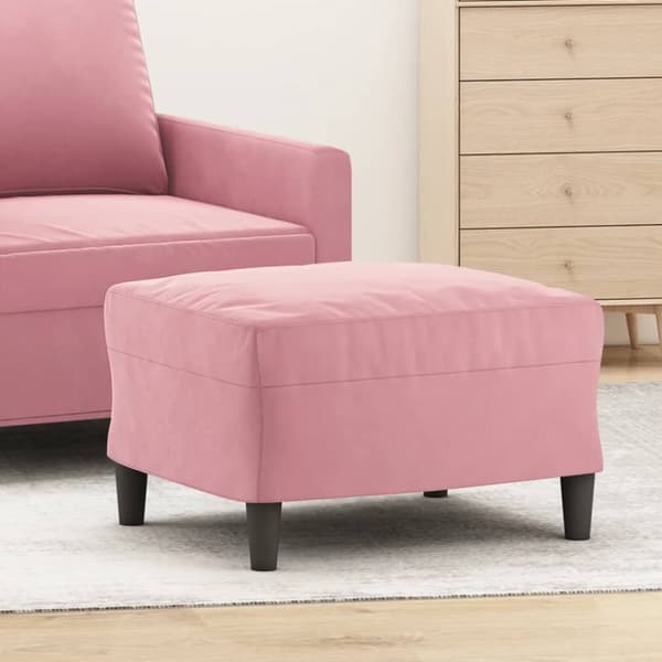 Fotpall rosa 60x50x41 cm sammet