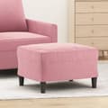 Miniatyrbild 1 av 2: Fotpall rosa 60x50x41 cm sammet