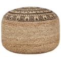 Miniatyrbild 1 av 2: Handgjord sittpuff brun 45x30 cm jute