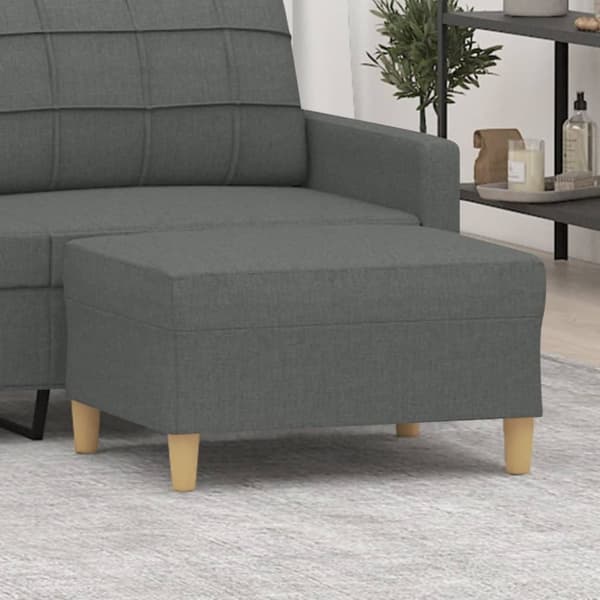 Fotpall mörkgrå 70x55x41 cm tyg