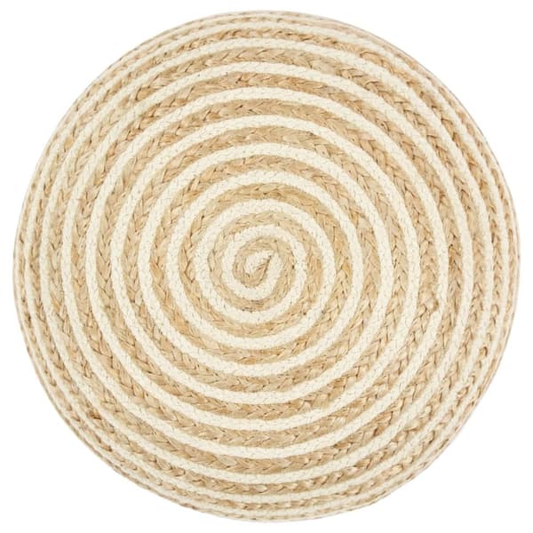 Handgjord sittpuff 45x30 cm jute