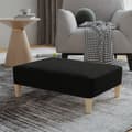 Miniatyrbild 1 av 2: Fotpall svart 78x56x32 cm tyg