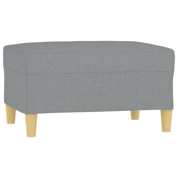 Fotpall Ljusgrå 70x55x41 cm tyg