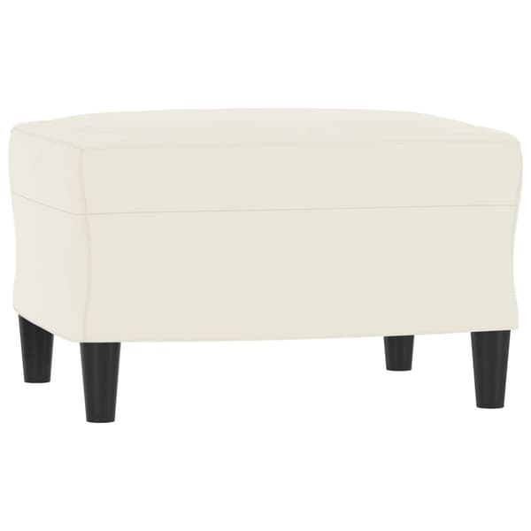 Fotpall gräddvit 60x50x41 cm sammet