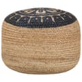 Miniatyrbild 1 av 2: Handgjord sittpuff blå 45x30 cm jute