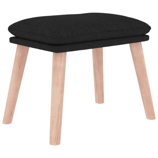 Fotpall svart 45x29,5x35 cm tyg