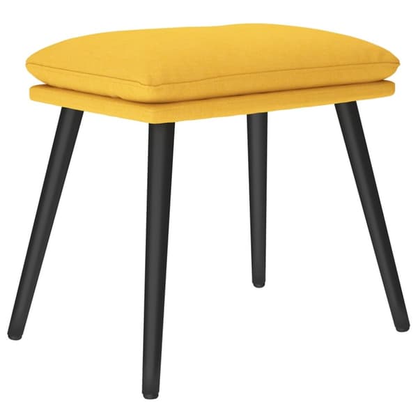 Fotpall senapsgul 45x29,5x35 cm tyg