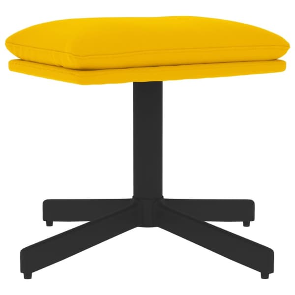 Fotpall senapsgul 60x60x36 cm sammet