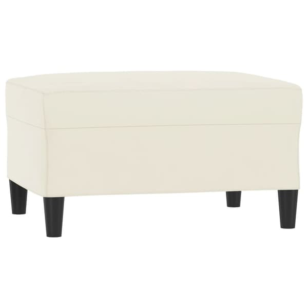 Fotpall gräddvit 70x55x41 cm sammet